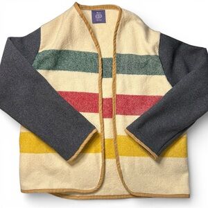 RARE Res Ipsa Wool Blanket Jacket Pendleton Style Southwestern Artisan Coat